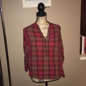 Lucky Brand slouchy pleated shirt